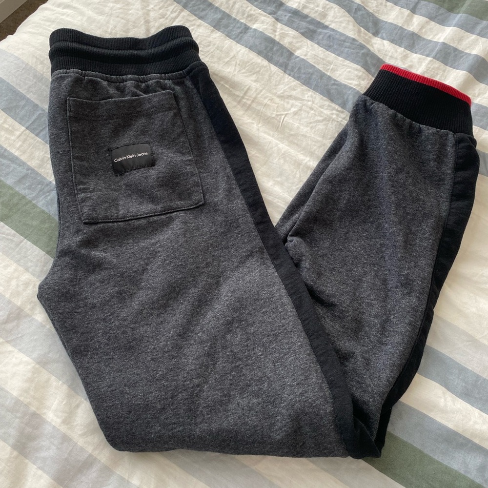 Calvin Klein Boys Gray Jogger Pants